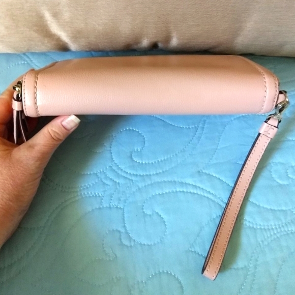 Kate Spade Staci Saffiano Leather Large Carryall Wristlet Wallet, Chalk Pink - Picture 9 of 11